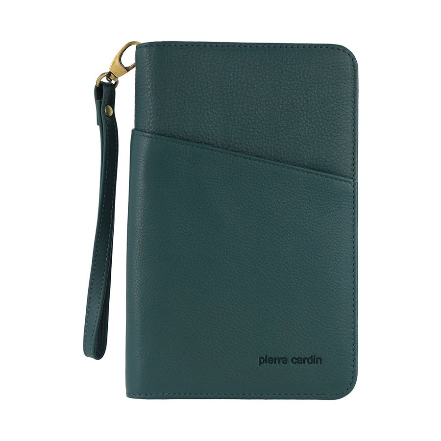 Pierre Cardin Amalie Italian Leather Passport Wallet Zirkon Zirkon