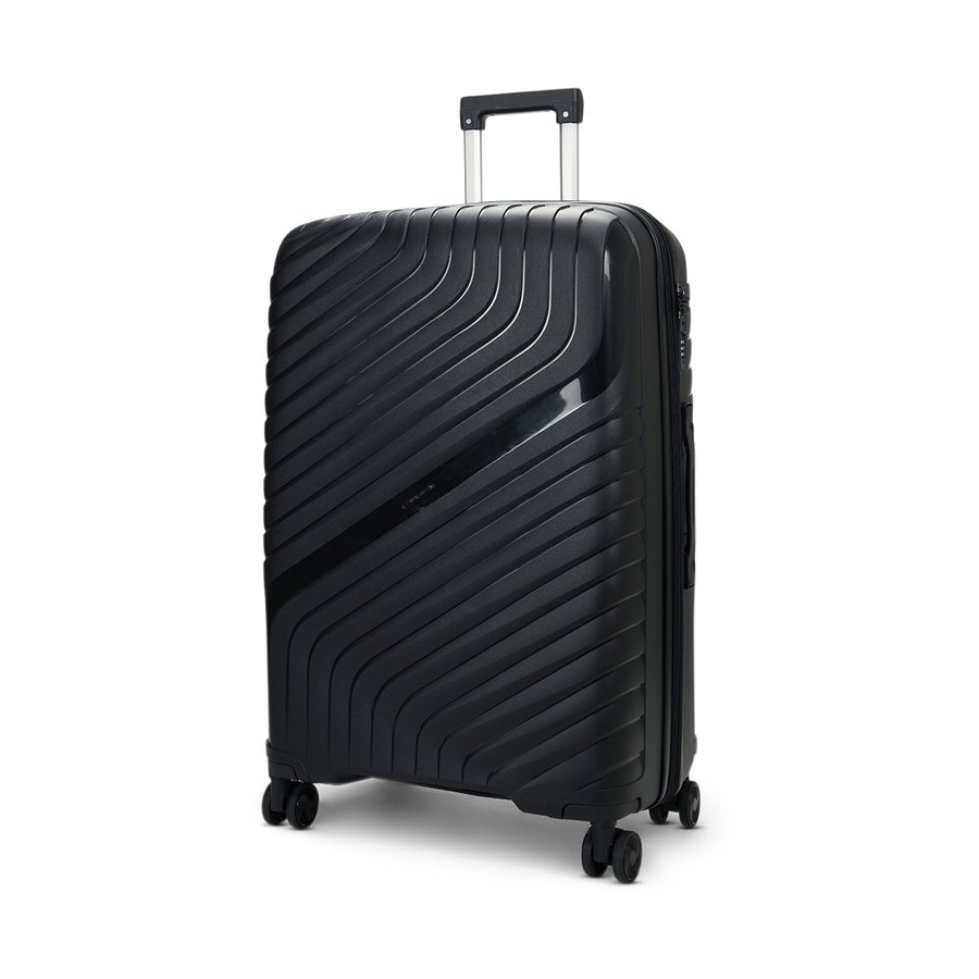 Nomad Journey 75cm Hardside Checked Suitcase Black Black