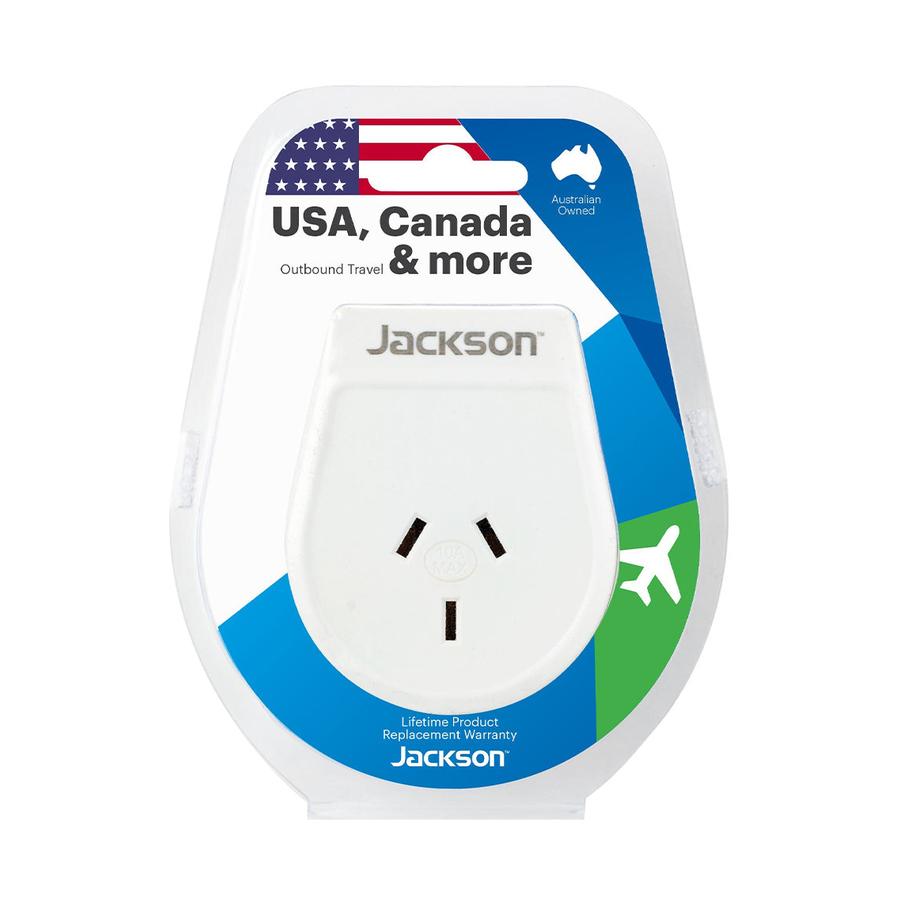 Jackson Outbound Slim Travel Adapter - USA White White