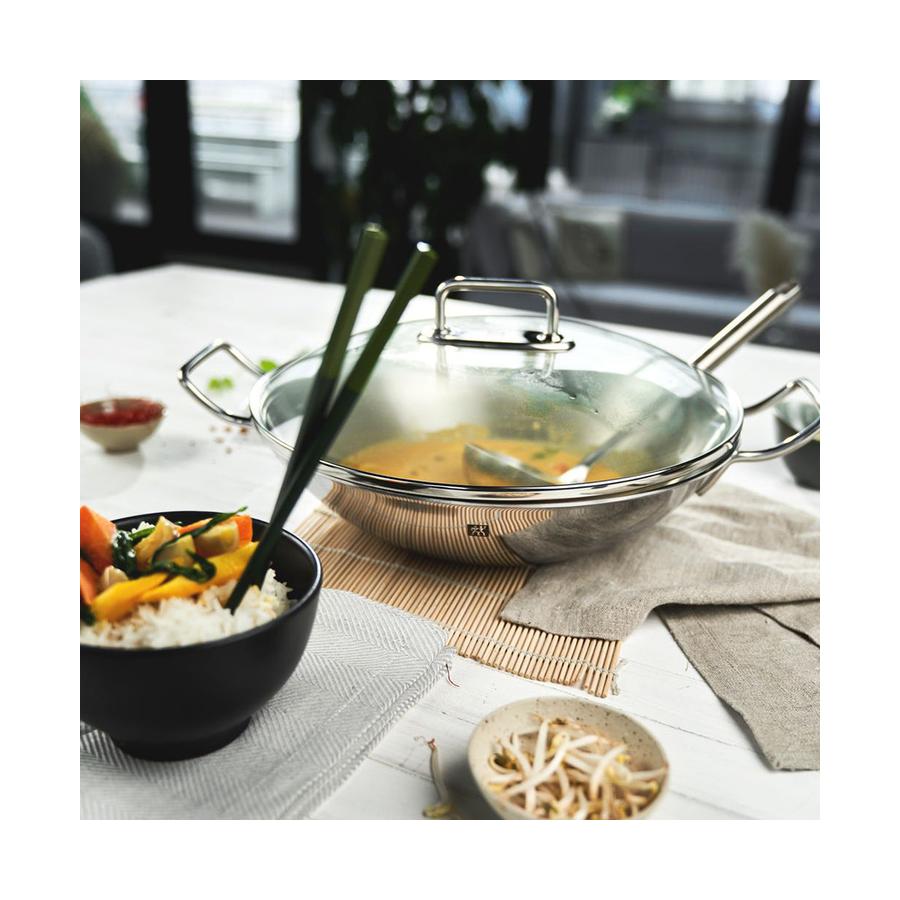 Zwilling 32cm Wok 2 Side Handles Stainless Steel Stainless Steel