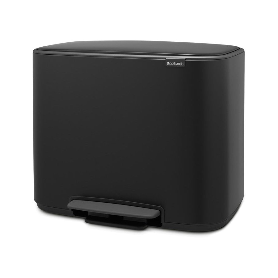 Brabantia Bo Pedal Bin (11 + 23L) Matte Black Matte Black