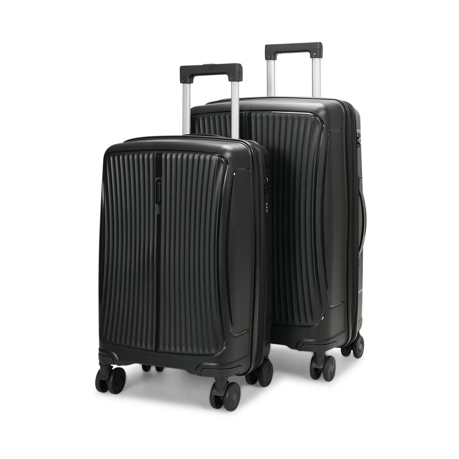Caselite Quest 56cm & 65cm Hardside Luggage Set Black Black