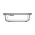 ClickClack Cook+ Rectangle 0.6L Heatproof Glass Container Grey