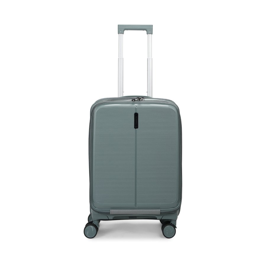 Caselite Venture 57cm Top Open Hardside Carry-On Suitcase Grey Green Grey Green