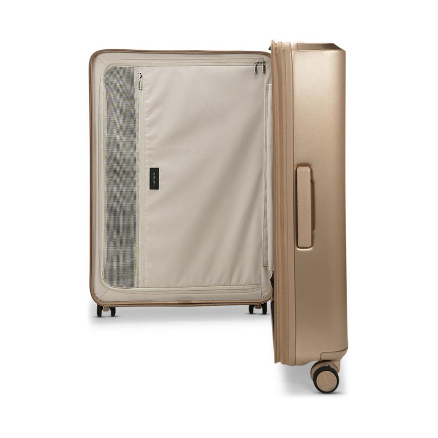 Samsonite Evoa Z 75cm Hardside Checked Suitcase Ivory Gold Ivory Gold