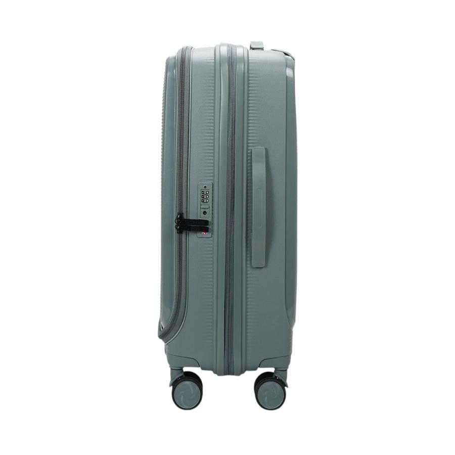 Caselite Venture 66cm Top Open Hardside Checked Suitcase Grey Green Grey Green