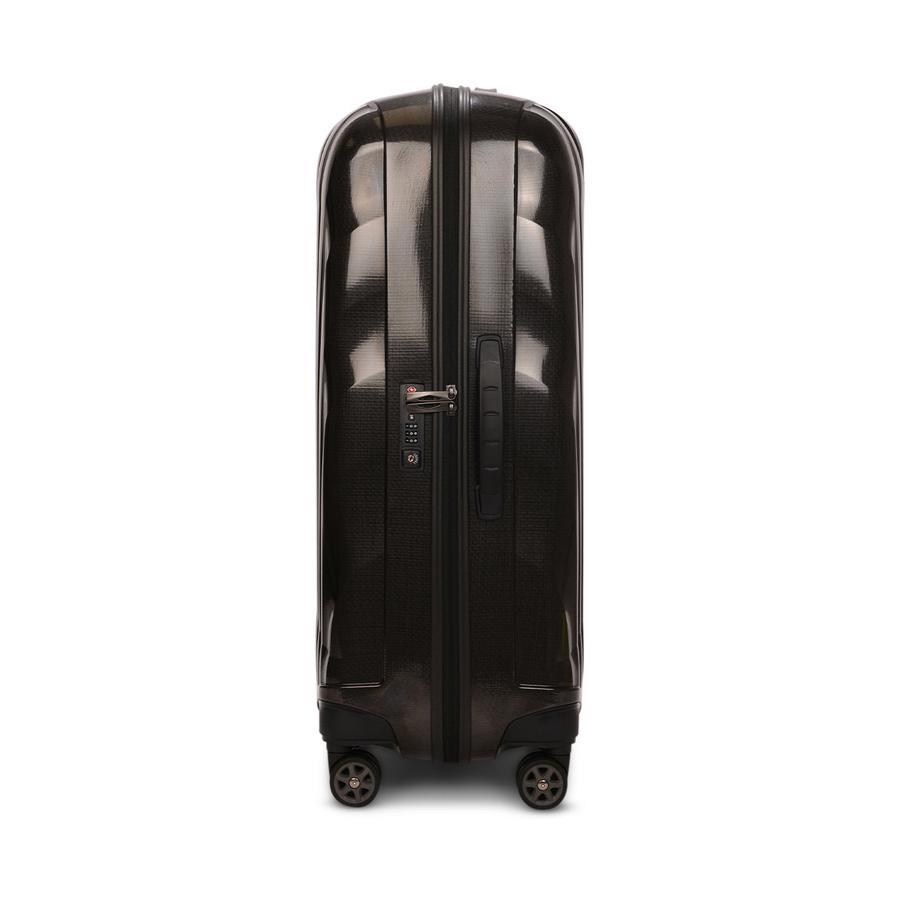Samsonite C-Lite 75cm CURV Checked Suitcase Black Black