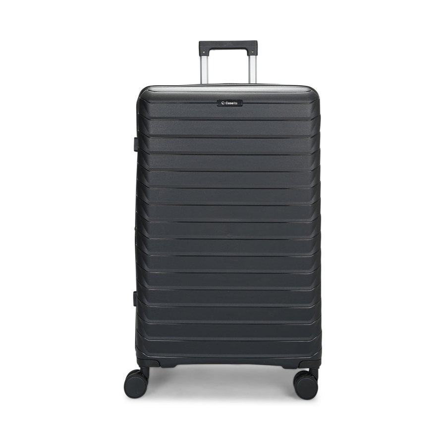 Caselite Expedition 75cm Hardside Checked Suitcase Black Black