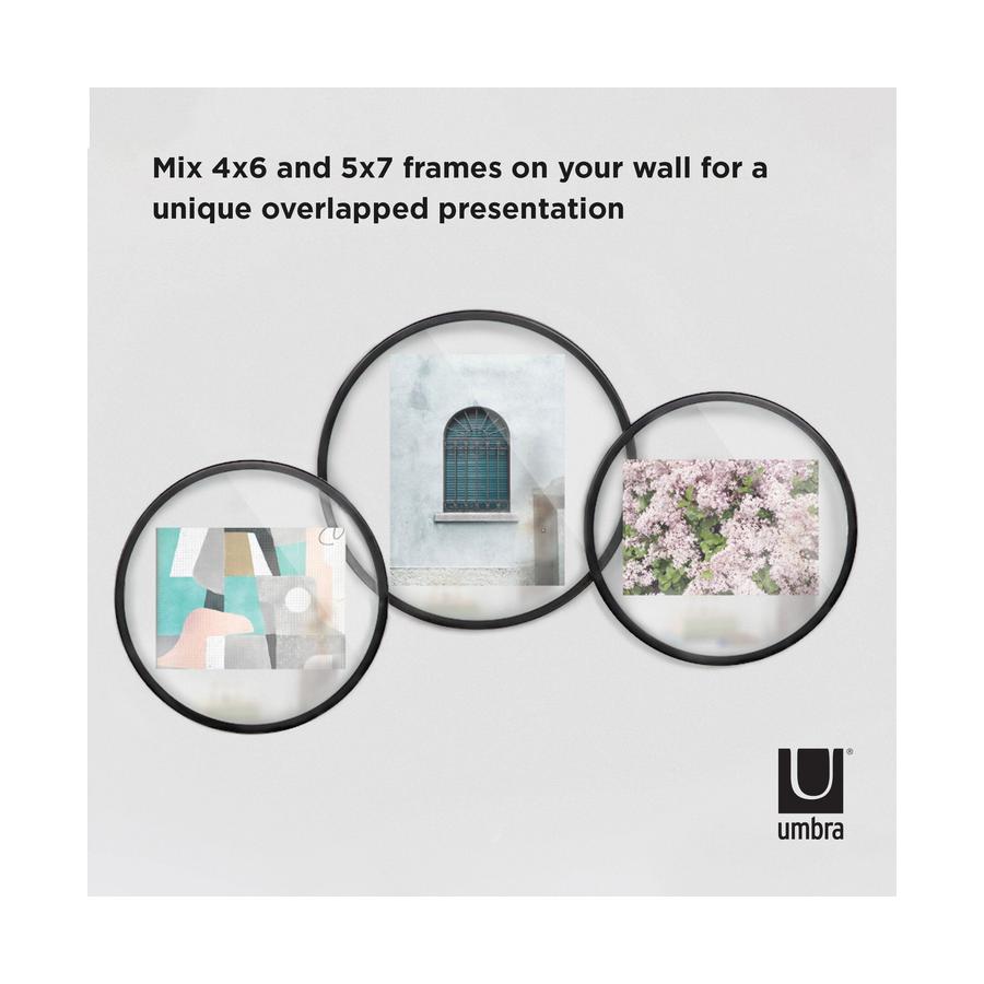 Umbra Infinity Floating Round Picture Frame - 10cm x 15cm Black Black