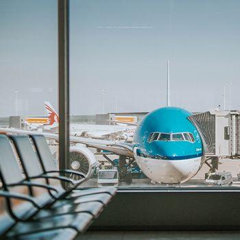 Boeing plane at the airport 