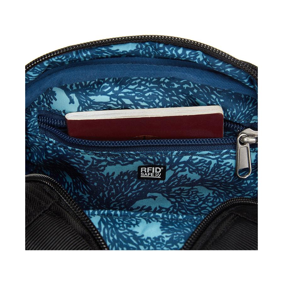 Pacsafe Metrosafe LS100 ECONYL Anti-Theft Recycled Crossbody Black Black