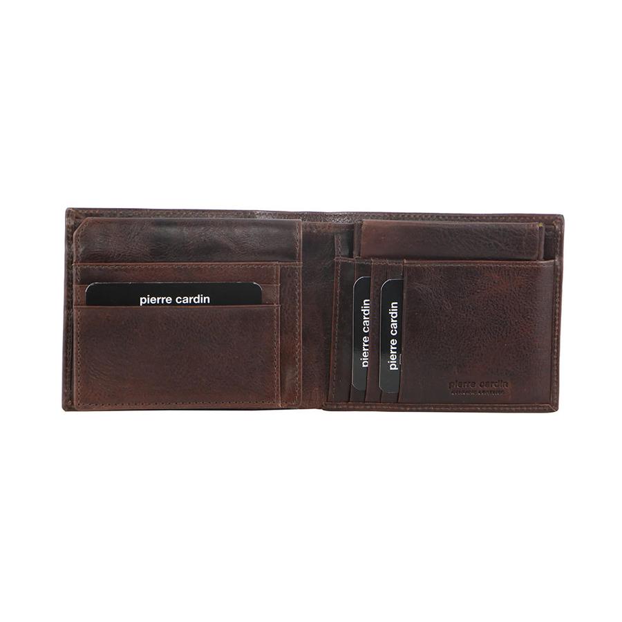 Pierre Cardin Luca Men's Italian Leather RFID Wallet Brown Brown