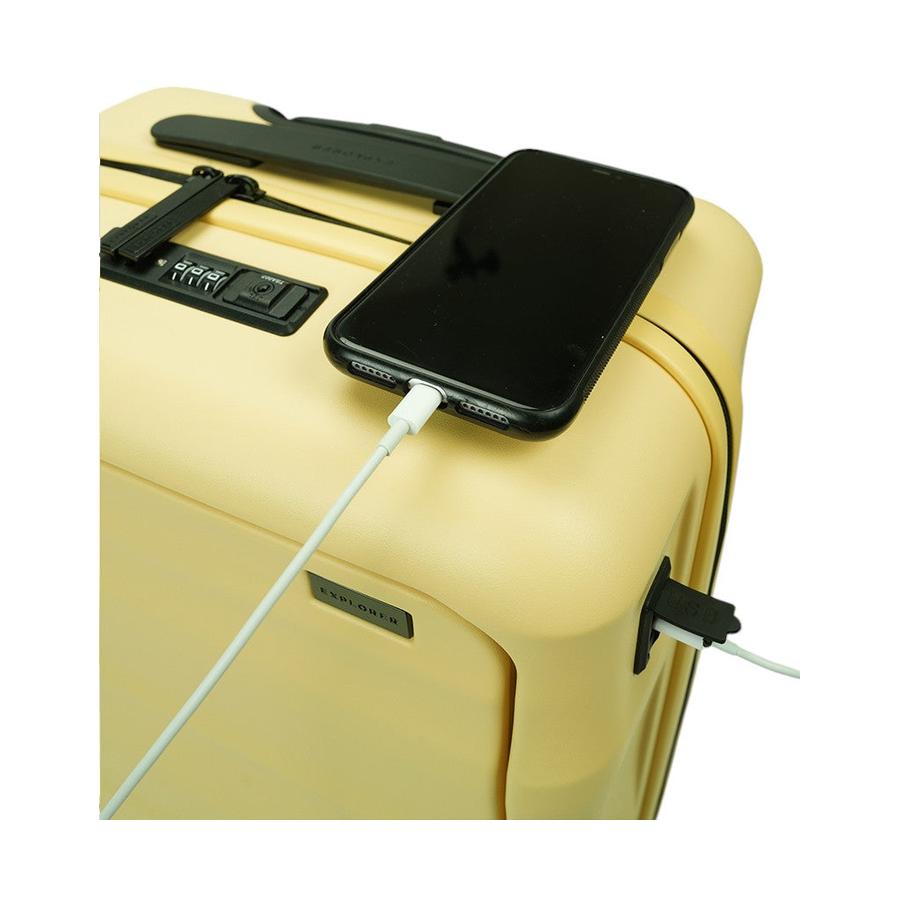 Explorer Luna-Air 55cm Front Access Hardside Carry-On Suitcase Pina Colada Pina Colada