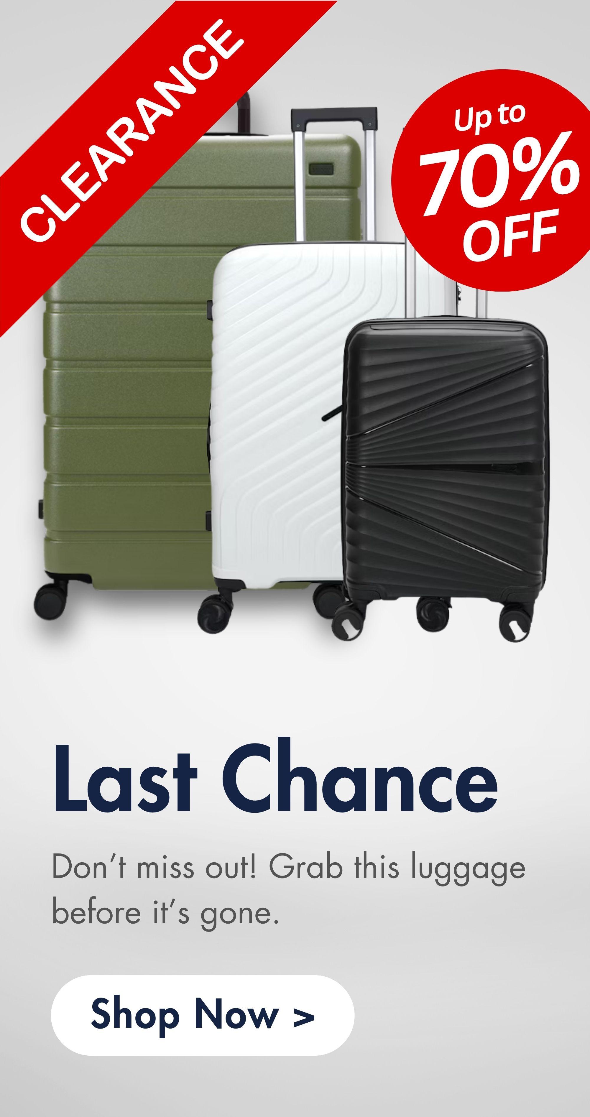 Last Chance Luggage | Up to 70% Off
