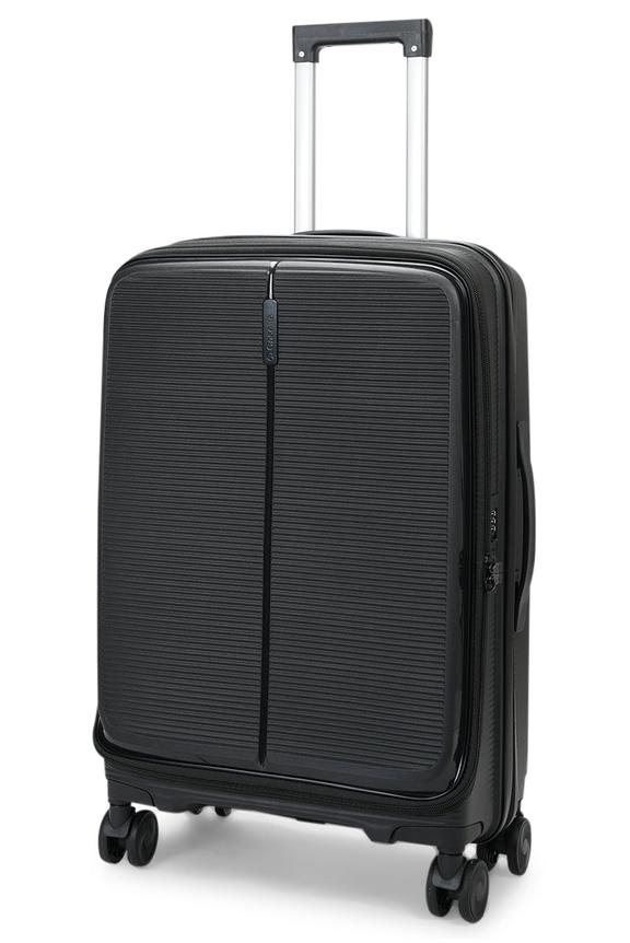 Caselite Venture 66cm Top Open Hardside Checked Suitcase Black