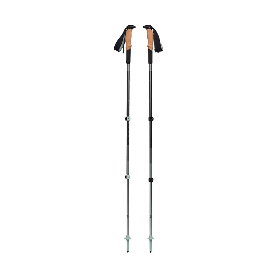 Black Diamond Pursuit Shock Trekking Poles (Small/Medium) Steel Grey/Foam Green Steel Grey/Foam Green