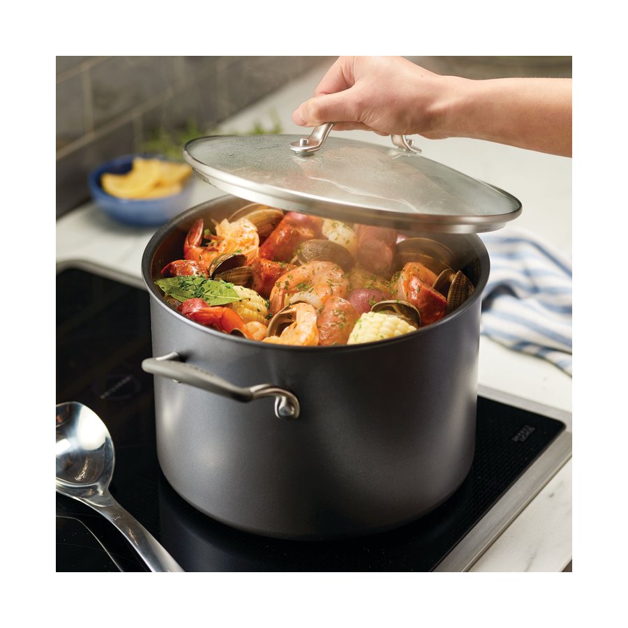 Circulon ScratchDefense A1 24cm (7.6L) Covered Stockpot Black Black