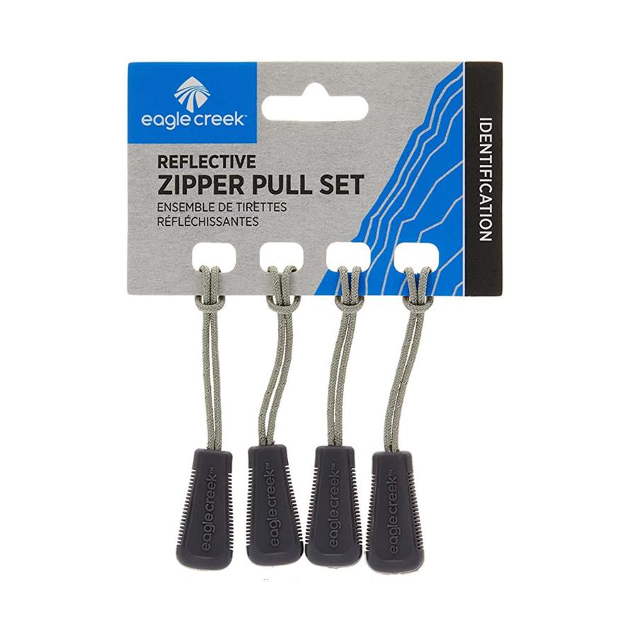 Eagle Creek Reflective Zipper Pull Set Graphite Graphite