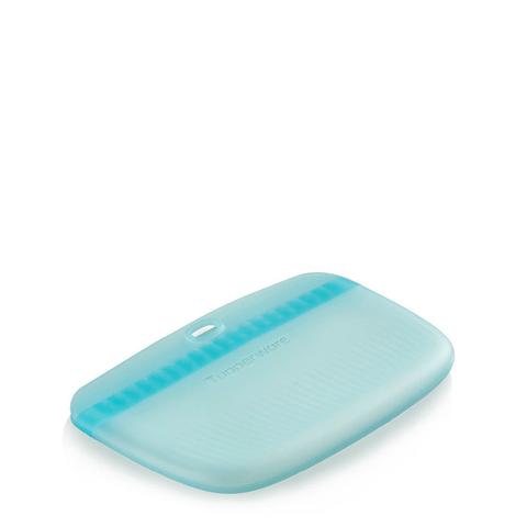 Tupperware Ultimate Silicone Slim Bag Small Sheer Aquamarine