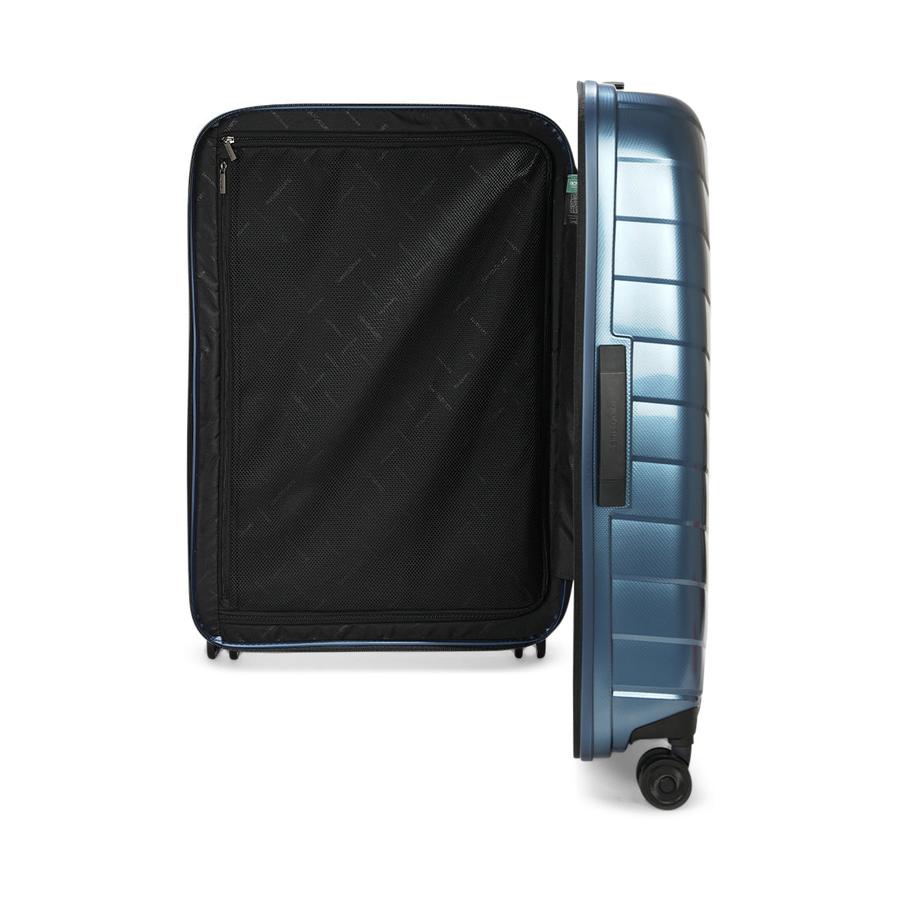 Samsonite Attrix 75cm Hardside Checked Suitcase Steel Blue Steel Blue