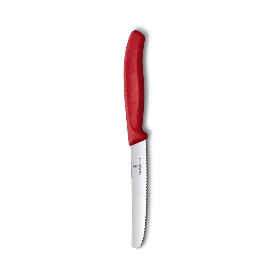 Victorinox Swiss Classic 11cm Tomato Knife Wavy Edge Red Red