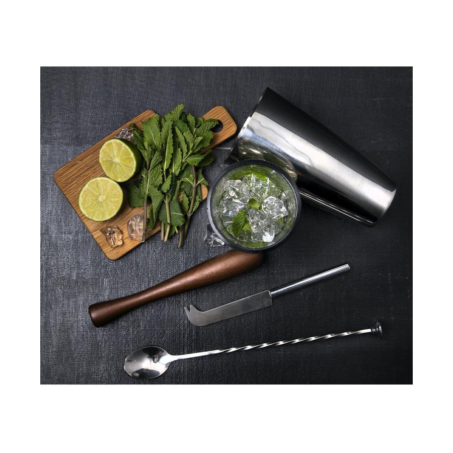 Barcraft Mojito Cocktail 4 Piece Set Silver Silver