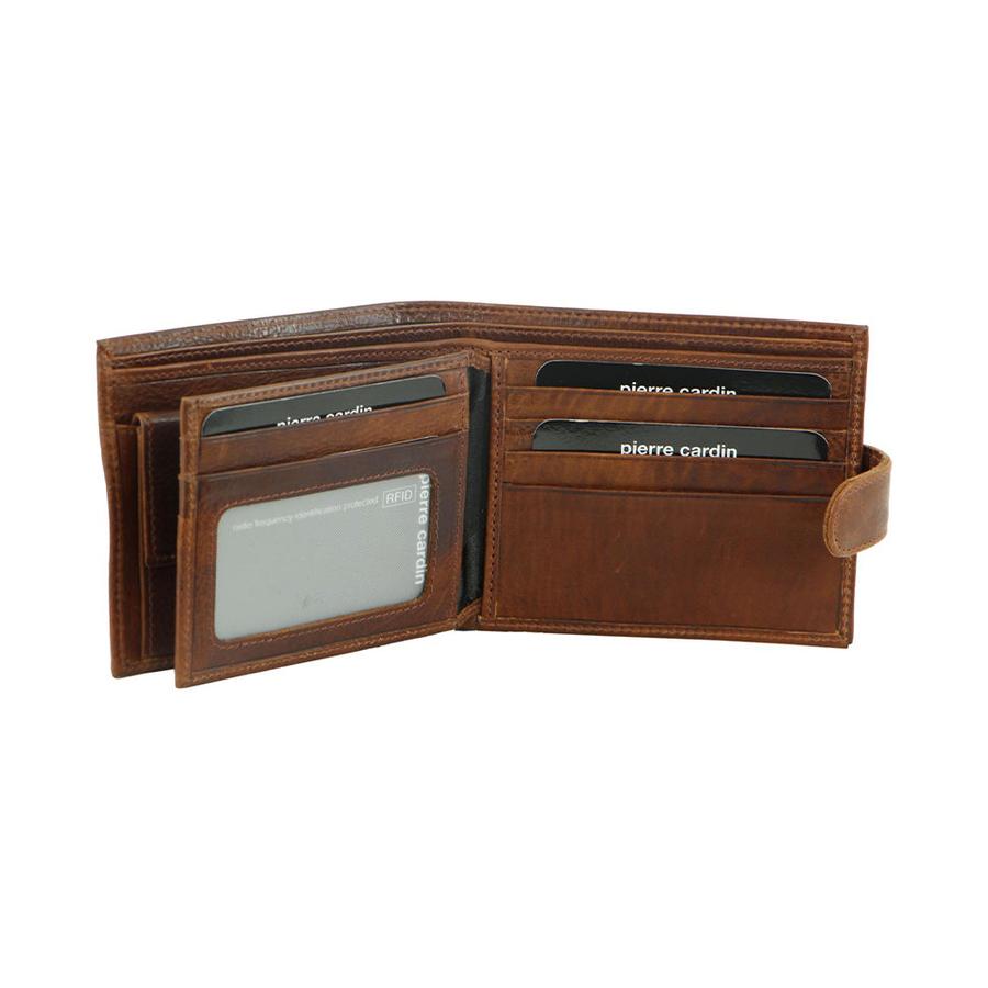 Pierre Cardin Vermont Men's Italian Leather RFID Wallet Cognac Cognac