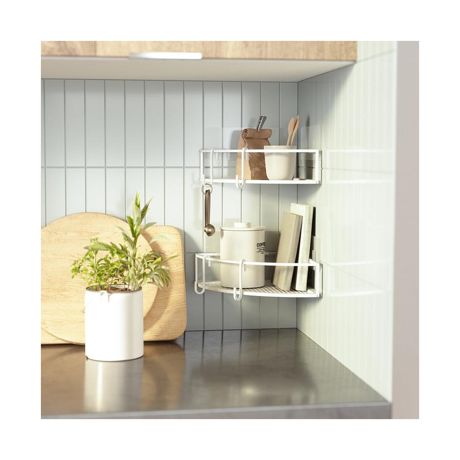 Umbra Cubiko Corner Bins (Set of 2) White White