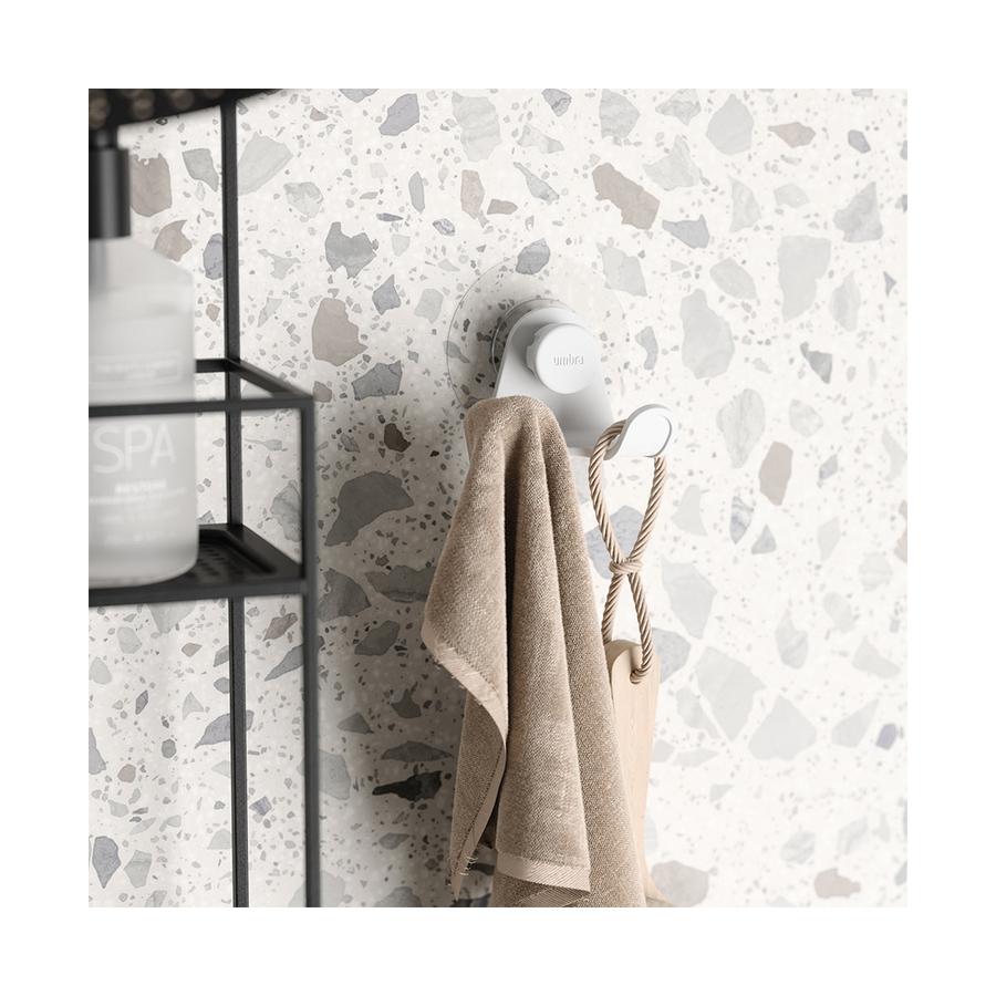 Umbra Flex Adhesive Double Hook White White