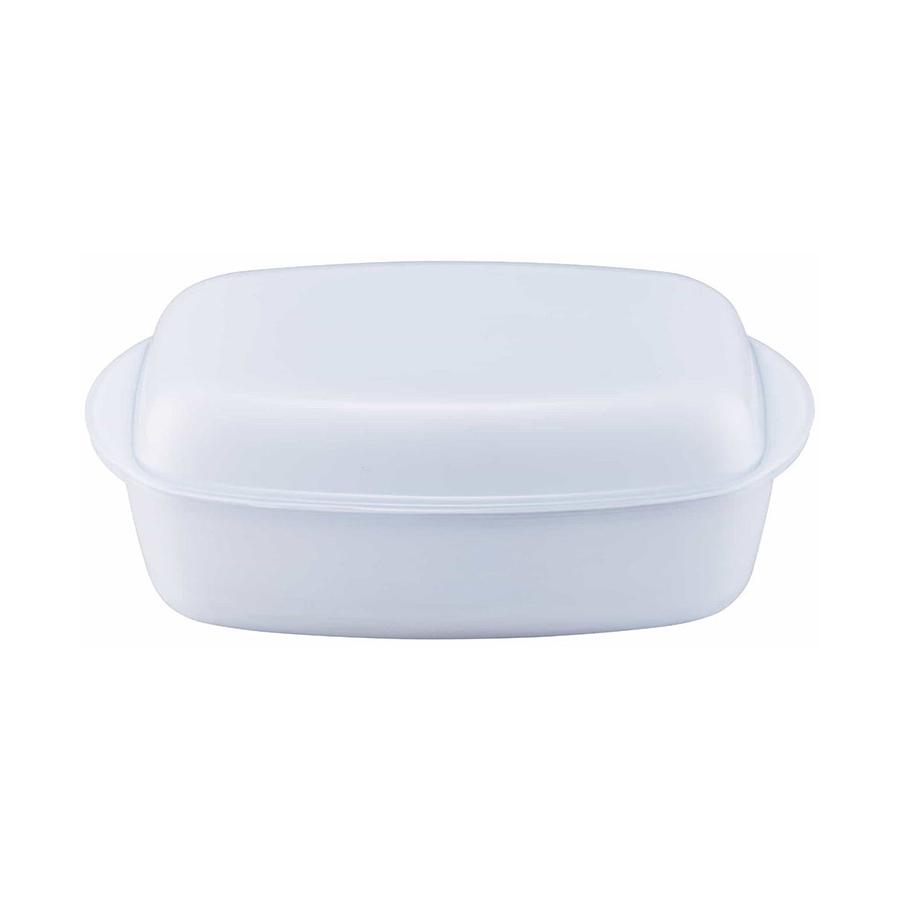 Essteele Glass Ceramic Nonstick 3.9L Covered Casserole White White