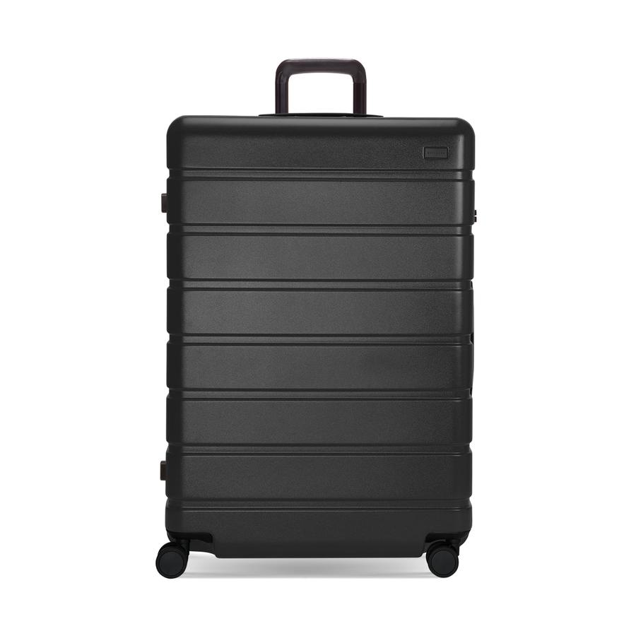 Explorer Arlo Pro 75cm Hardside Expandable Checked Suitcase Black Black