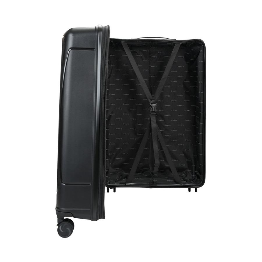 Caselite Quest 75cm Hardside Checked Suitcase Black Black