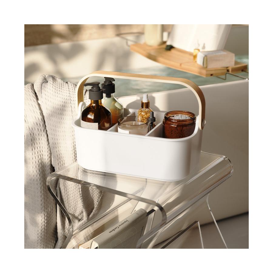 Umbra Bellwood Small Stackable Bin White/Natural White/Natural