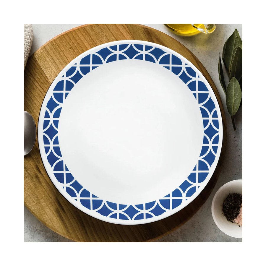 Corelle Cobalt Circles 12 Piece Dinner Set White/Blue White/Blue