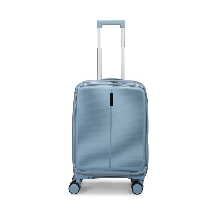 Caselite Venture 57cm Top Open Hardside Carry-On Suitcase Grey Blue Grey Blue