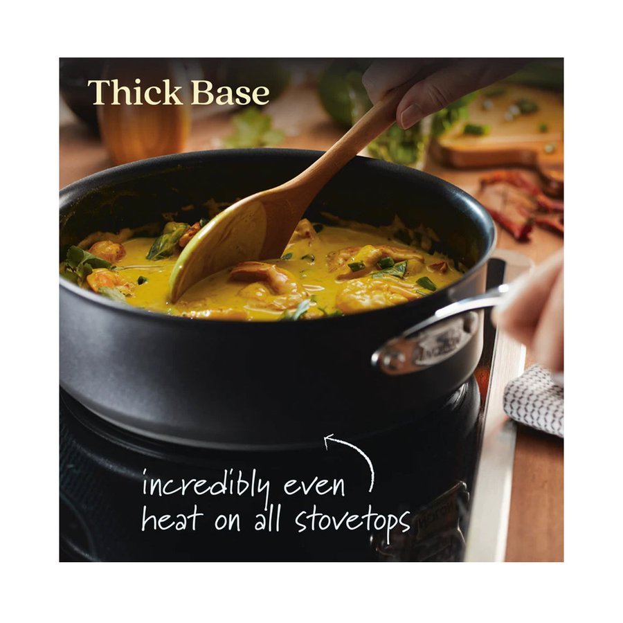 Anolon SearTech 24cm (3.3L) Covered Saute Pan Black Black