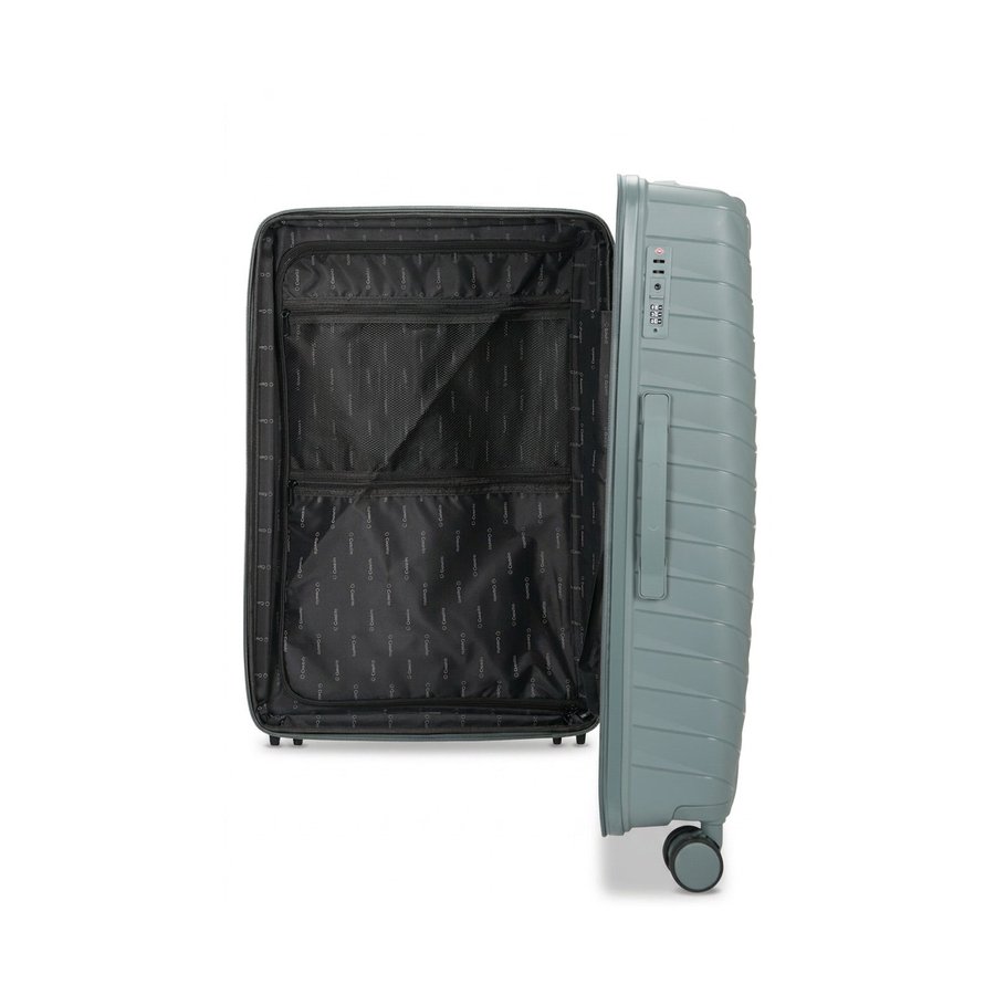 Caselite Expedition 56cm, 65cm & 75cm Hardside Luggage Set Grey Green Grey Green