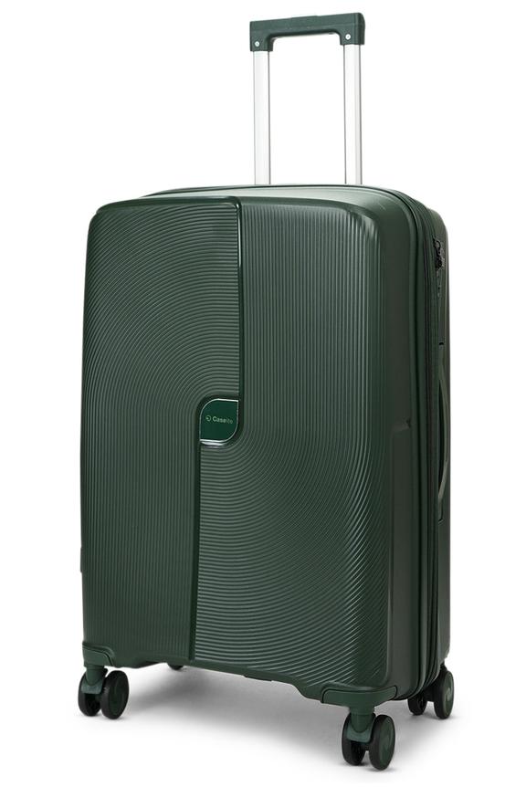 Caselite Aero 65cm Hardside Checked Suitcase Forest Green