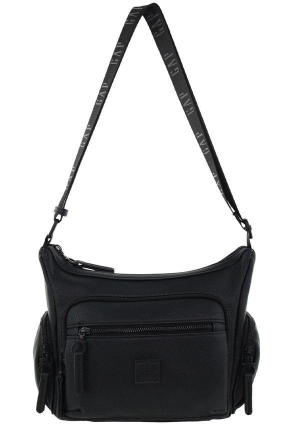 Gap Nexa Ladies Vegan Leather Function Crossbody Bag Black