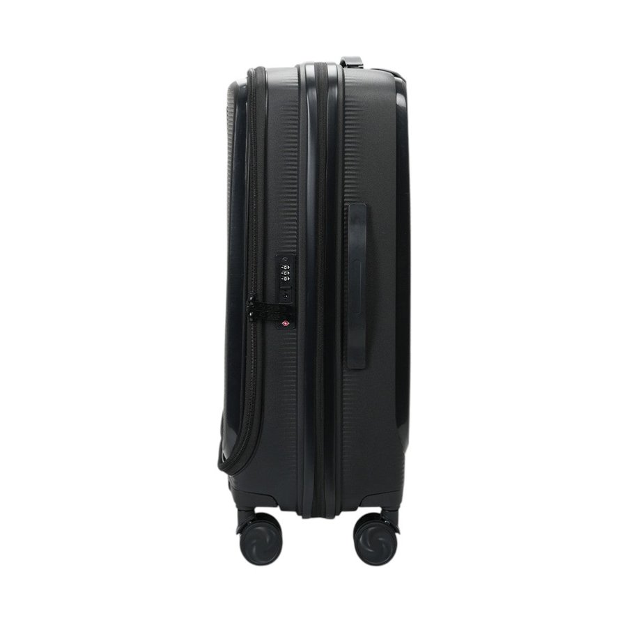 Caselite Venture 66cm Top Open Hardside Checked Suitcase Black Black