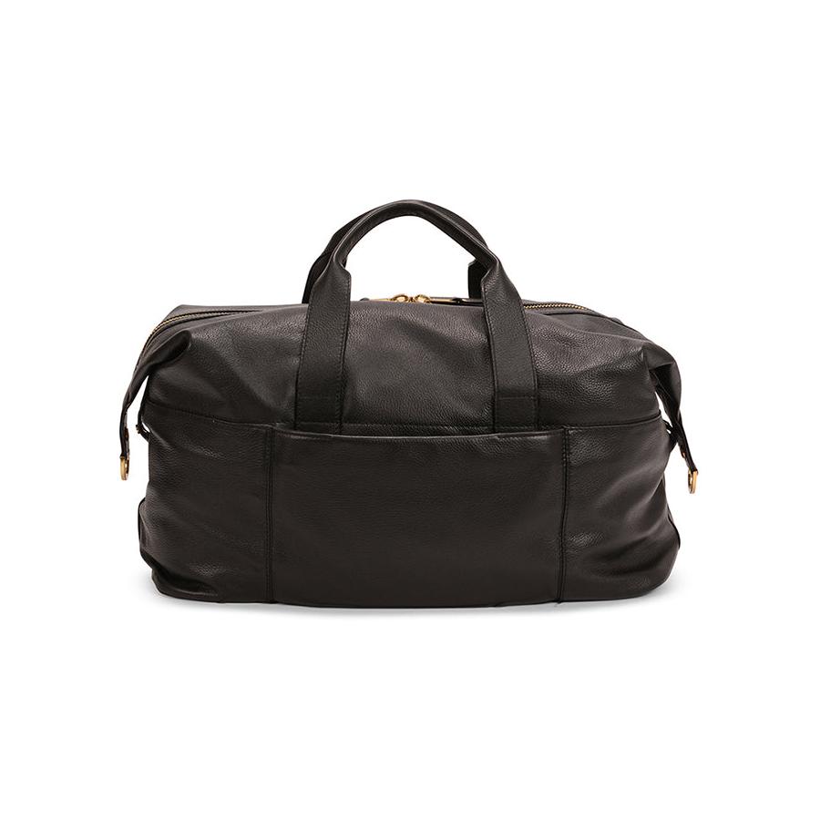 Explorer Weekender Leather Duffle Black Black