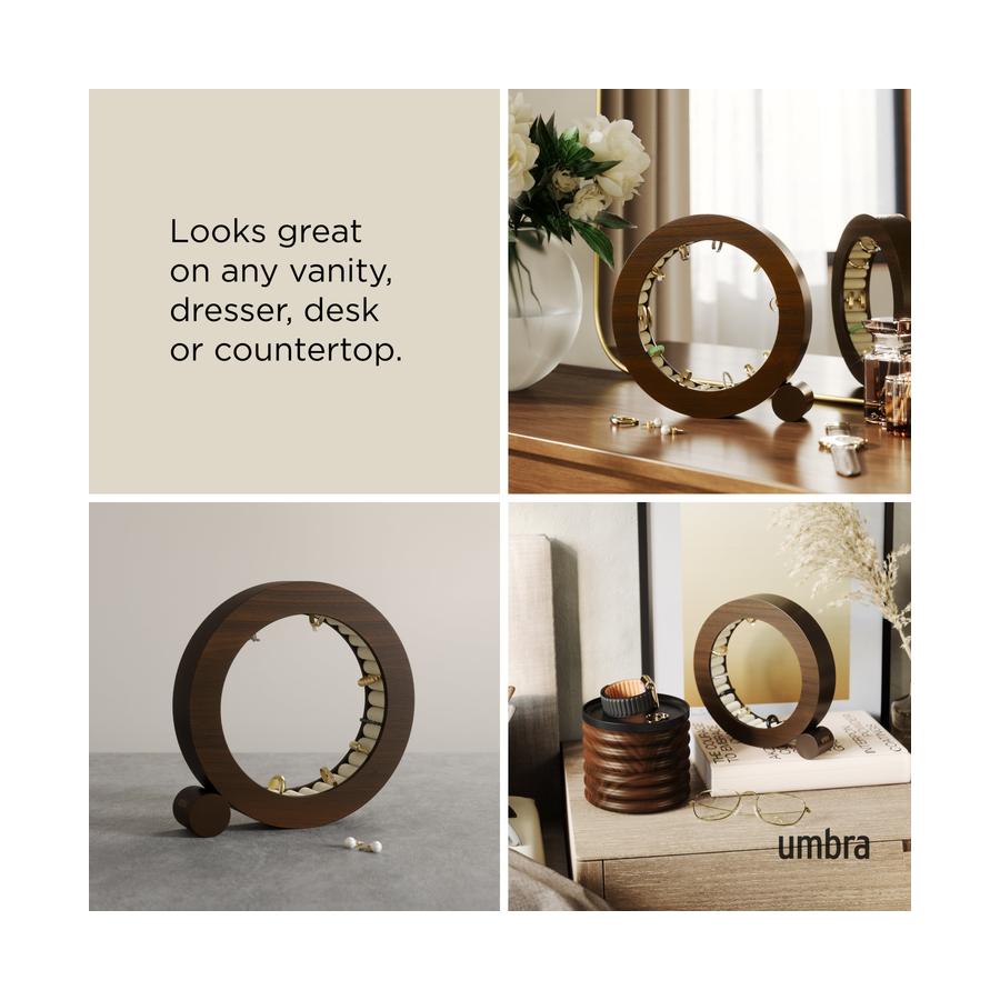 Umbra Ferris Jewellery Organiser Walnut Walnut