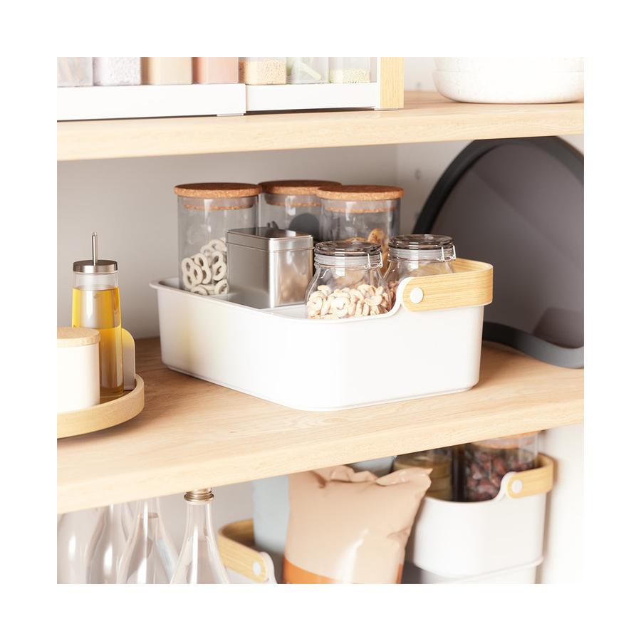 Umbra Bellwood Large Stackable Bin White/Natural White/Natural