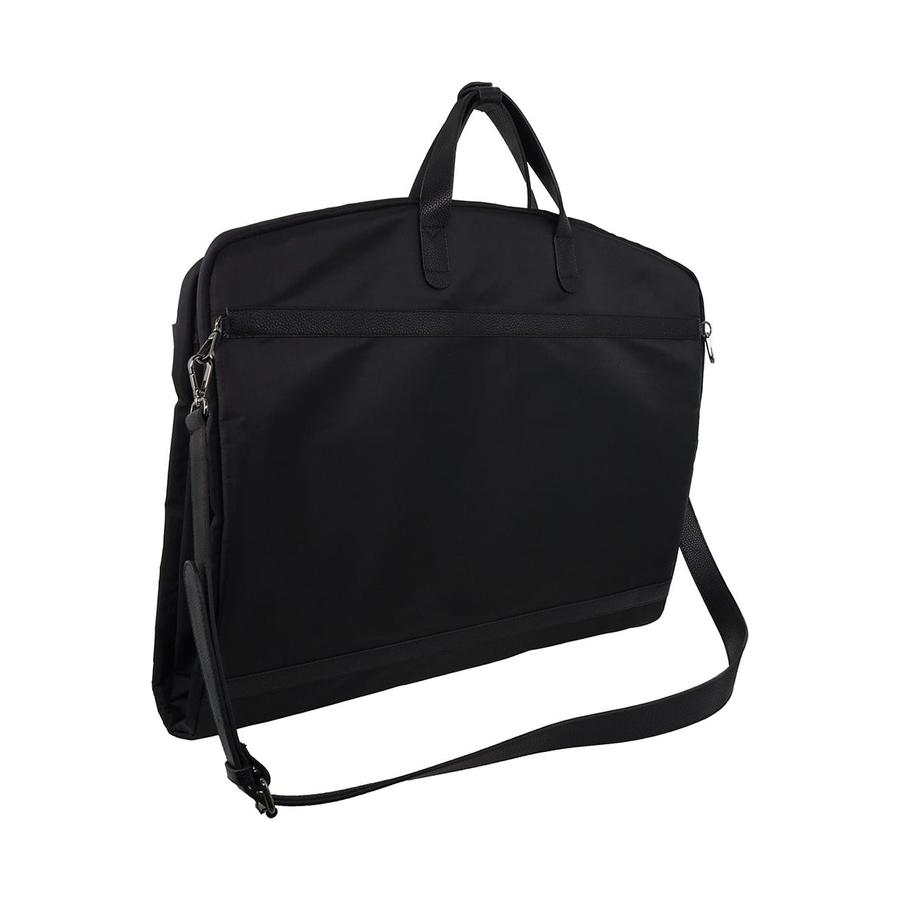 Pierre Cardin Kaylor Nylon Unisex Overnight Garment Bag Black Black