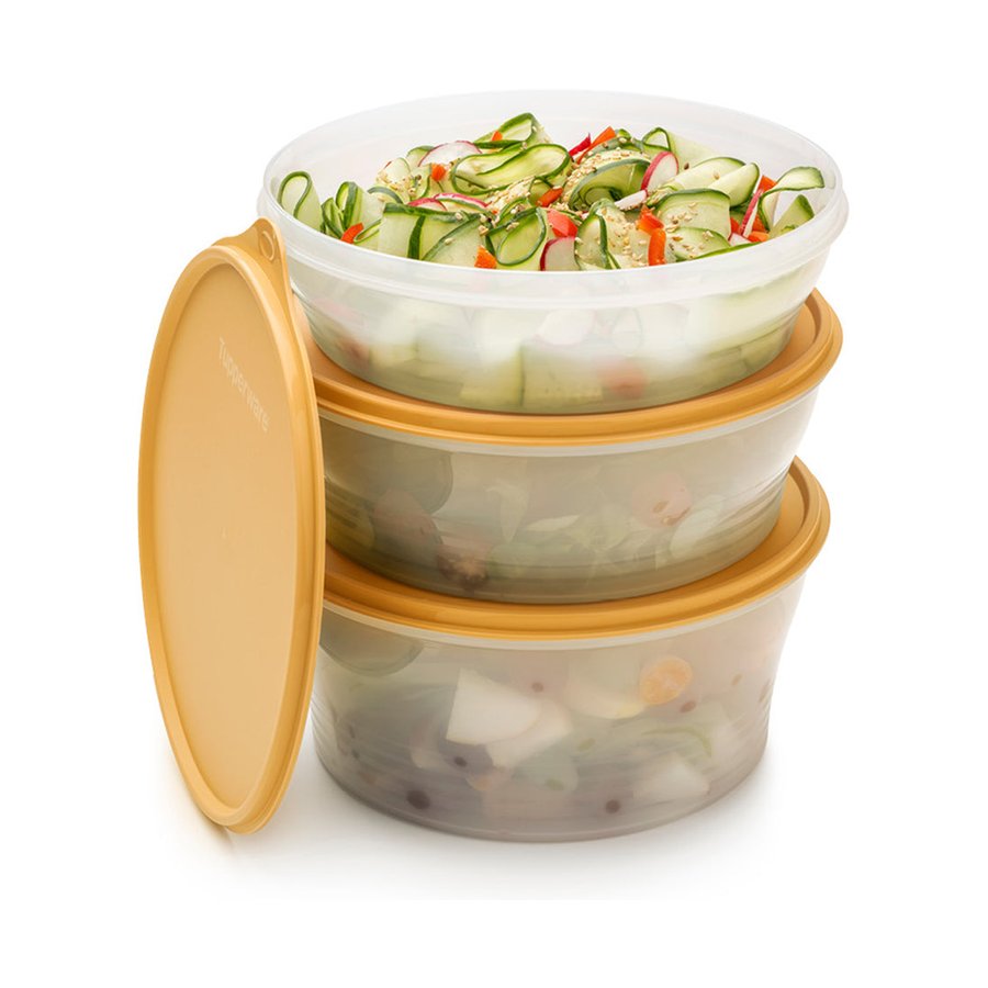 Tupperware Everyday Bowls Large (Set of 3) Yellow Yellow