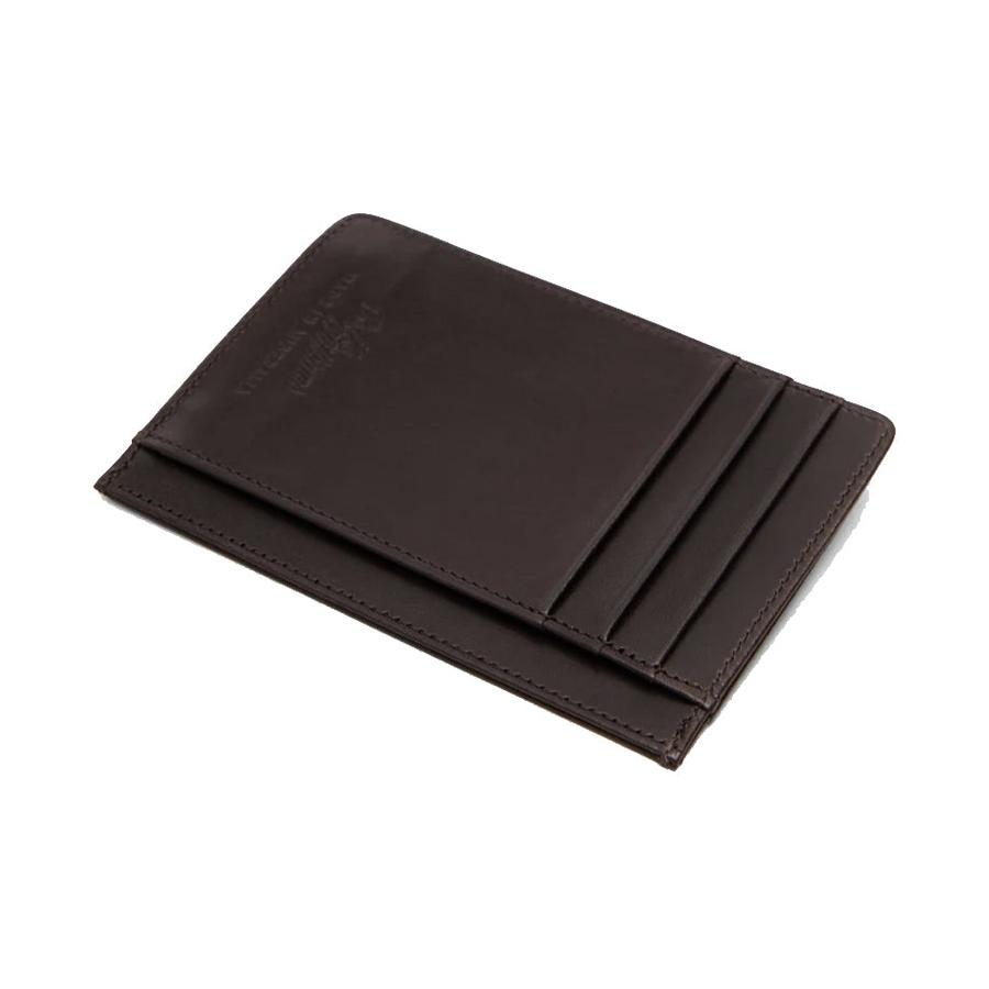 RM Williams Singleton Vertical Card Holder Wallet Dark Brown Dark Brown