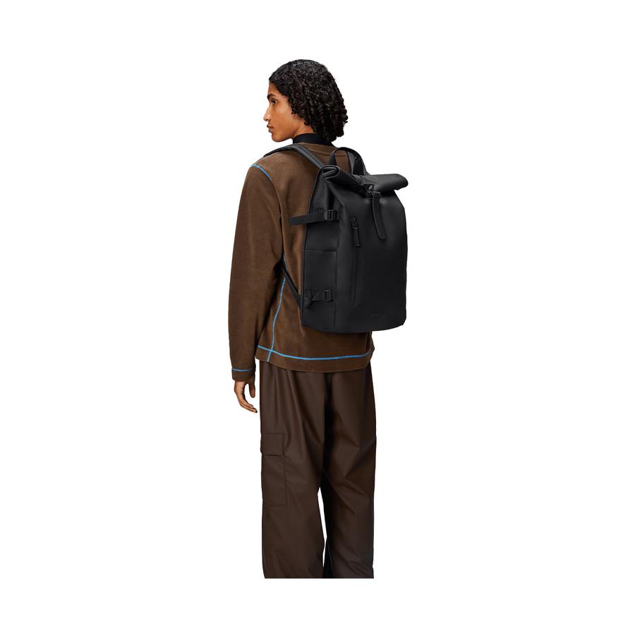 Rains Rolltop Rucksack Large Black Black
