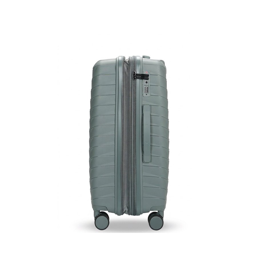 Caselite Expedition 65cm Hardside Checked Suitcase Grey Green Grey Green