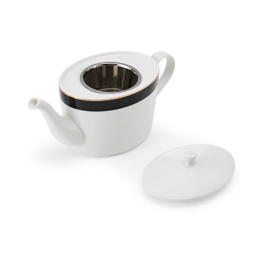 Mikasa Luxe Deco 1.1L China Teapot White White
