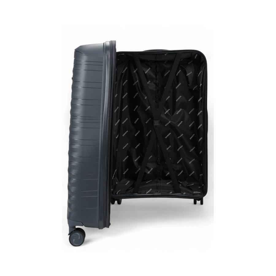 Nomad Discover 75cm Hardside Checked Suitcase Dark Grey Dark Grey